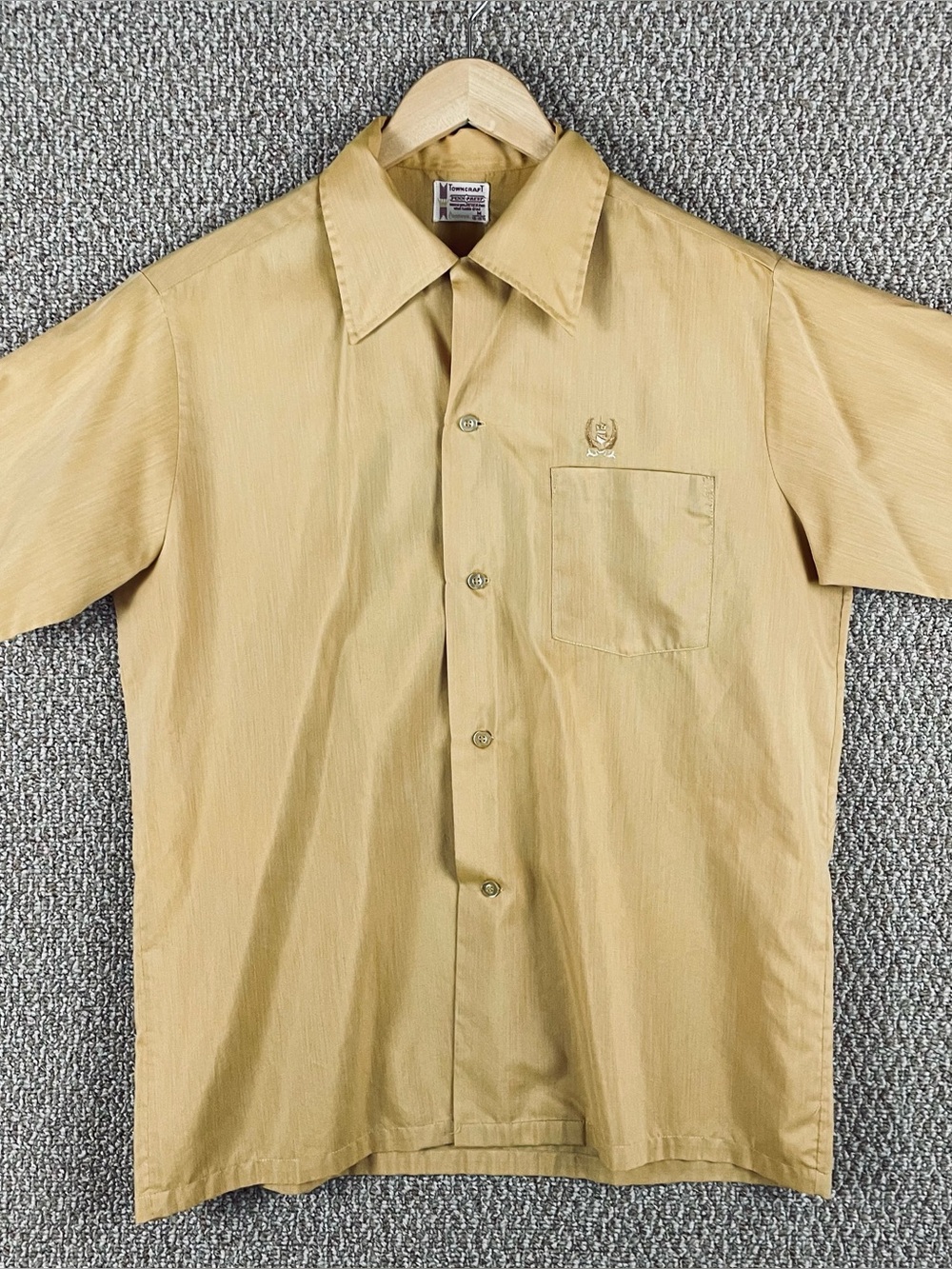 Vintage 60s Penneys Shirt Mens M Towncraft Penn Prest Rockabilly Retro T639